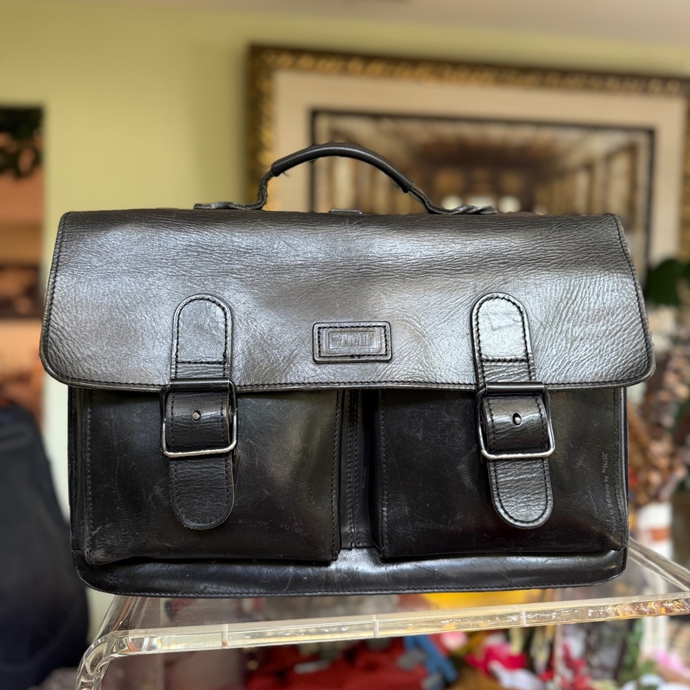 McNeill vintage messenger bag, leather. Made in Germany